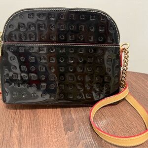 ARCADIA Dome Embossed Patent Leather Crossbody Purse